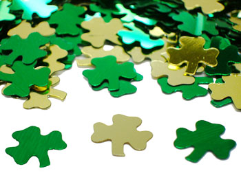 Gold and Green Shamrock Confetti